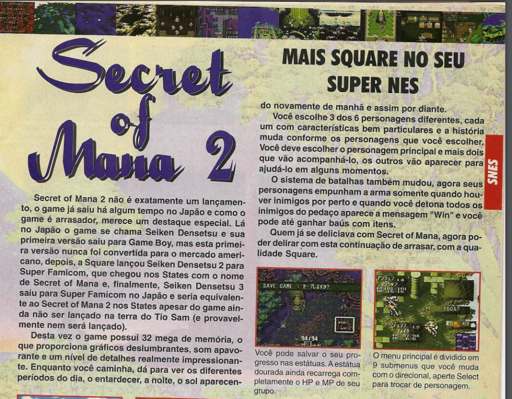 Trials of Mana secret of Mana 2 Super Nintendo SNES 